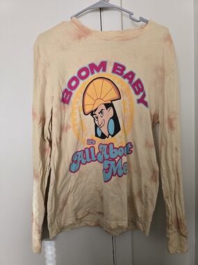 Emperor's New Groove Kuzco Graphic Long Sleeve with Pink & Teal Accents